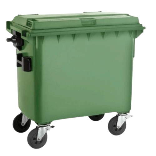 CONTENEDOR 800 L. MY TAPA PLANA Y RUEDAS