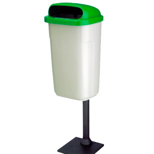 PAPELERA CLASSIC 50L 435x345x755 mm B/V PO