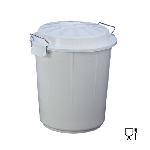 CUBO INDUSTRIAL CON TAPA BLANCO ENG.MET 95L