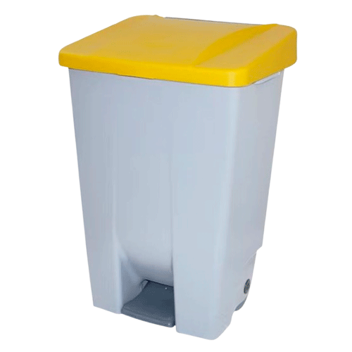 CONTENEDOR SELECTIVO CON RUEDAS/PEDAL 80L