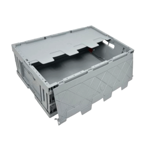[4000001012] CUBETA PLEGABLE CON TAPA 600X400X220mm GRIS