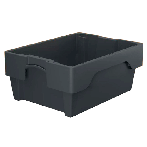 [4000000950] CUBETA CERRADA APILABLE ENCAJABLE 400x300x170 GRI