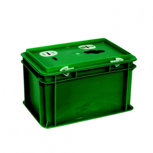[4000000557] CAJA PARA PILAS VERDE  7L