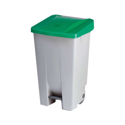 CONTENEDOR SELECTIVO CON RUEDAS/PEDAL 80L